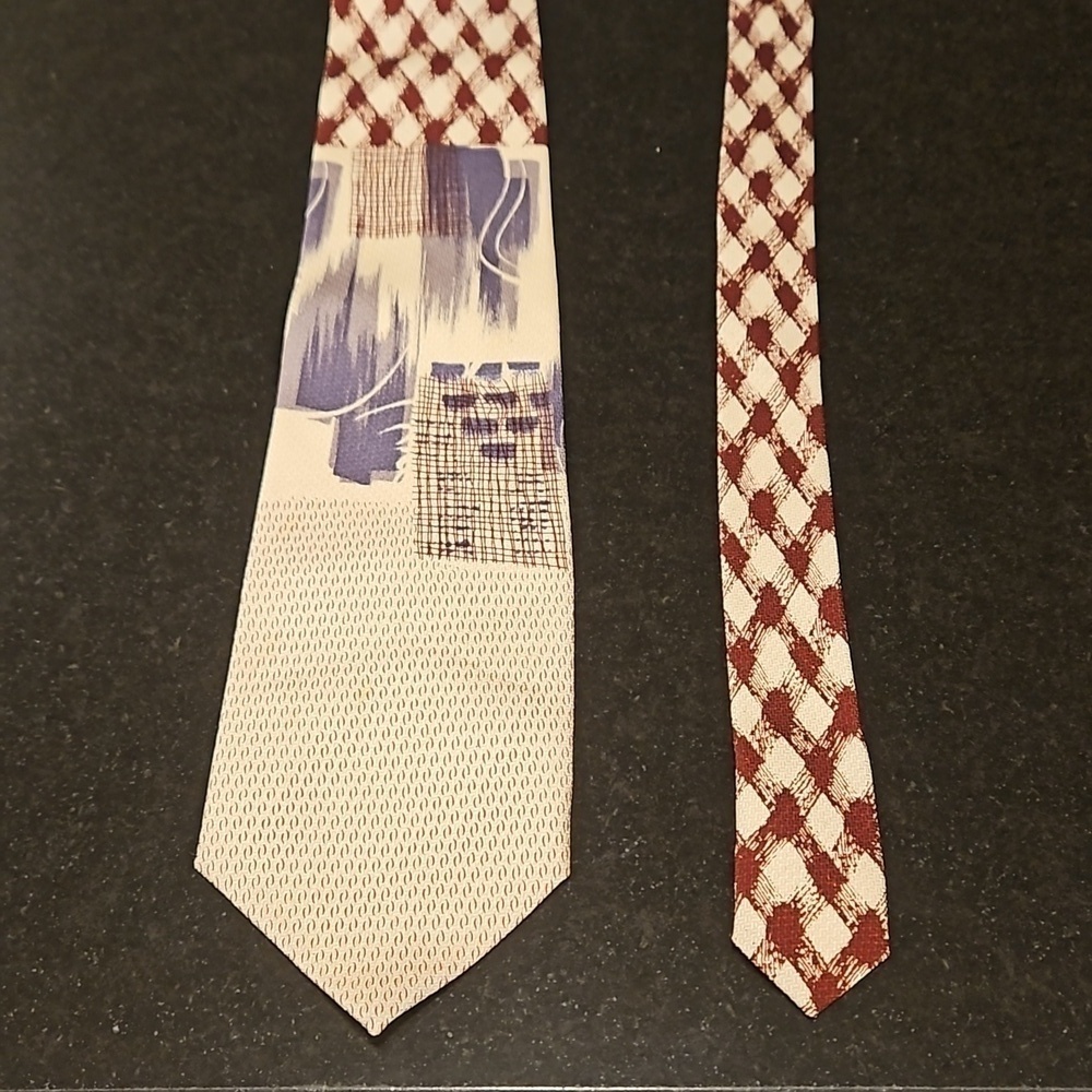 CULRO ENZO Men's Abstract Multi-Print Tie 100% Silk